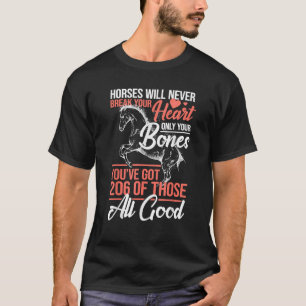 Camiseta Cavaleiros Cavalos Nunca Vão Partir Seu Coração