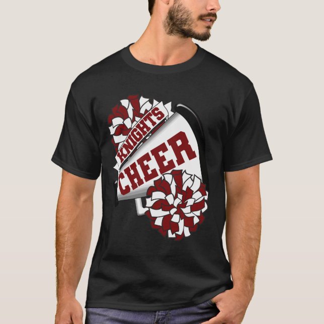 Camiseta Cavaleiros Cheer Ck Para Espírito de Torcida Escol (Frente)