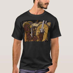Camiseta Cavaleiros Cruzados Em Batalha. Medieval.