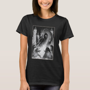 Camiseta Cavaleiros e Dragão do Castelo Medieval Mítico Vin