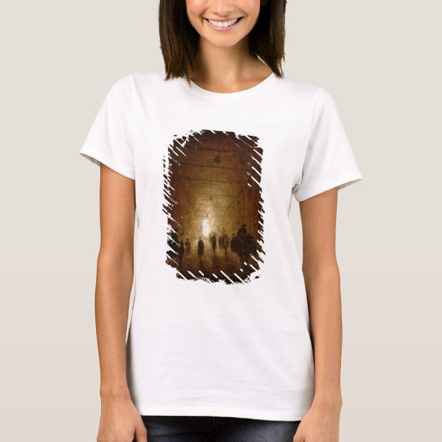 Camiseta Cavaleiros e Pedestres Passando por um P Arrancado (Frente)