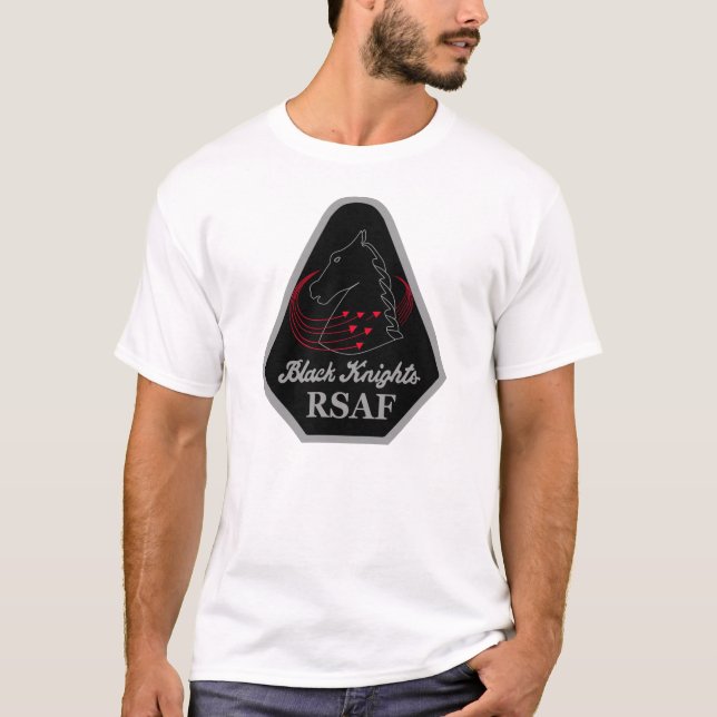 CAMISETA CAVALEIROS PRETOS RSAF DA FORÇA AÉREA DE SINGAPORE (Frente)