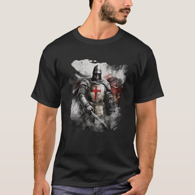 Camiseta Cavaleiros Templários Católicos Cruzadores Pullove (Frente)