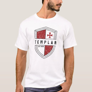 Camiseta Cavaleiros Templários, Cruz e Escudo Medieval