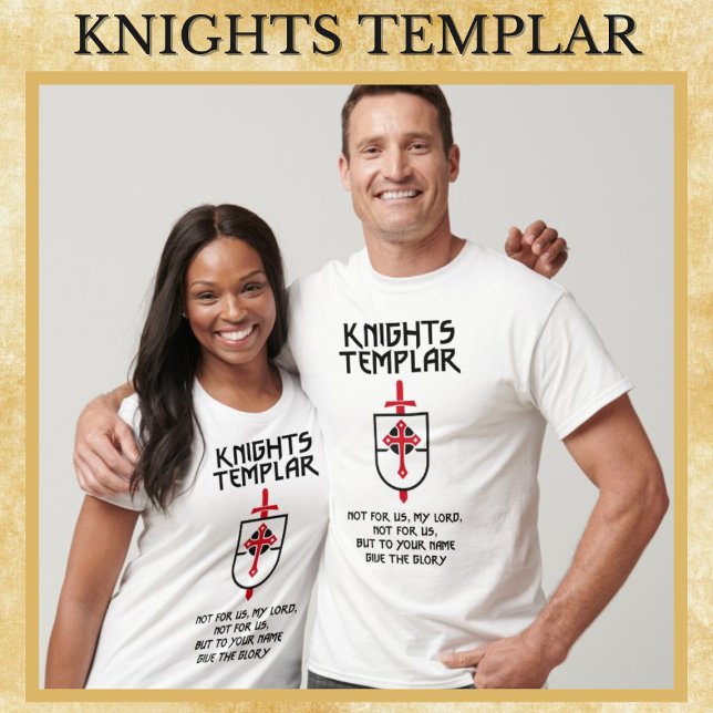 Camiseta Cavaleiros Templários da Idade Média Guerreiros da (Criador carregado)