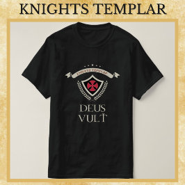 Camiseta Cavaleiros Templários DEUS VULT Guerreiro Medieval