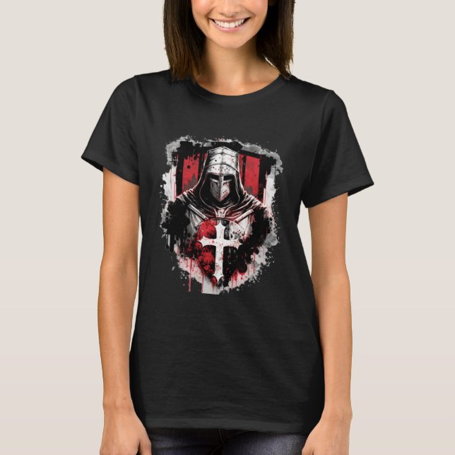 Camiseta Cavaleiros Templários Medievais Cruzadores Pullove (Frente)