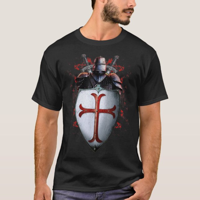 Camiseta Cavaleiros Templários Sinalizador Helmet Espada Cr (Frente)