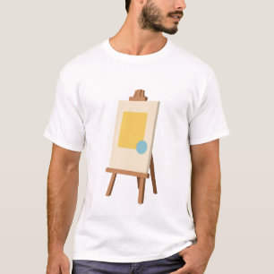 Camiseta Cavalete de Artista Criativo Ilustração.