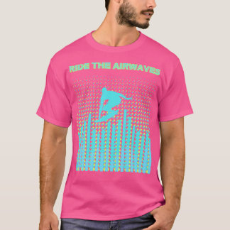Camiseta cavalga nas ondas de ar