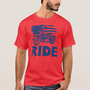 Camiseta Cavalgada, Bandeira Americana de Motociclista