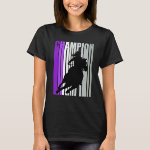 Camiseta Cavalgada Campeã de Barril de Cavalos Vaca Roxa