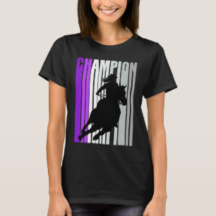 Camiseta Cavalgada Campeã de Corrida de Barril Vaca Roxa