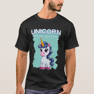 Camiseta Cavalgada de Unicórnio Seu Caminho Para a Grandeza