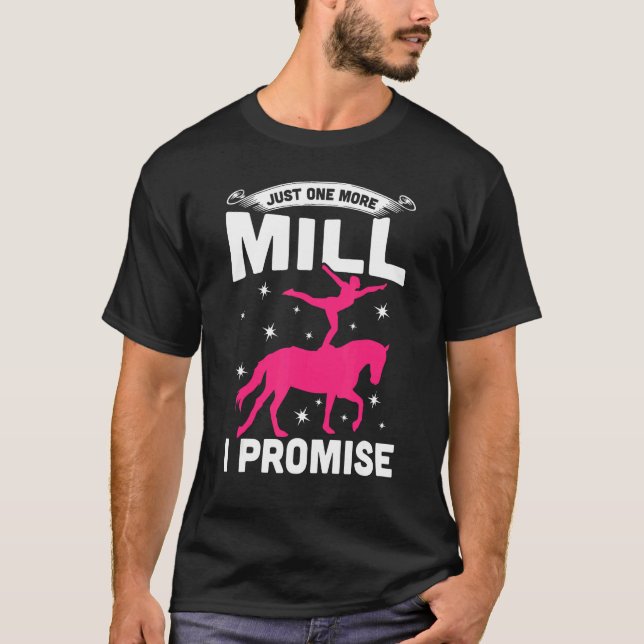 Camiseta Cavalgada em Trampolim para Meninas que Praticam G (Frente)