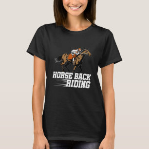Camiseta Cavalgada Gráfica Cavaleiro Amante de Cavalos Eque