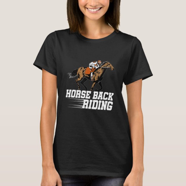 Camiseta Cavalgada Gráfica Cavaleiro Amante de Cavalos Eque (Frente)