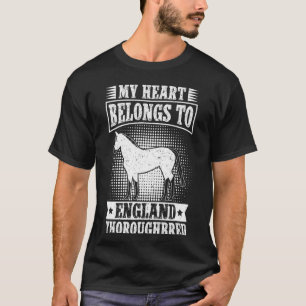 Camiseta Cavalgada Pertence à Inglaterra Puro-Sangue H