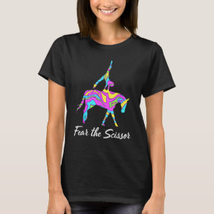 Camiseta Cavalgada sobre cavalo para meninas que praticam v