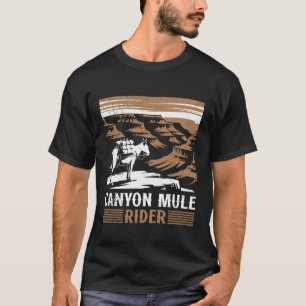 Camiseta CAVALGADOR DE MULA DO GRAND CANYON Retro Arizona N