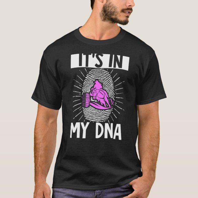 Camiseta Cavalgadora De Barril Está No Meu Dna Cavalgada (Frente)