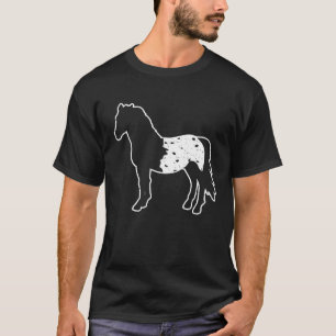 Camiseta Cavalgando Cavalo Appaloosa Preto