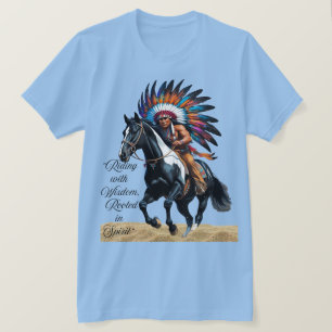 Camiseta Cavalgando com Sabedoria, Enraizado em Espírito”