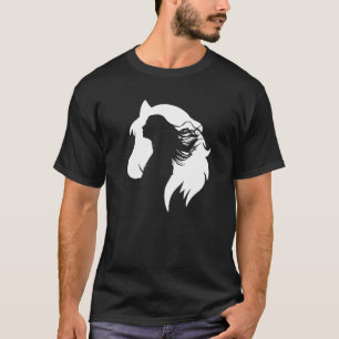Camiseta Cavalgando Cowgirl Cavalgando Motivo de Cavalo Amo