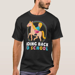 Camiseta Cavalgando de Volta ao Colégio Fantasia Equestre