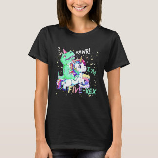 Camiseta Cavalgando Dinossauro Unicórnio T Rex Engraçado 5 