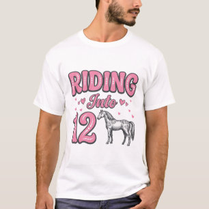 Camiseta Cavalgando no Design de Vetor de Aniversário de 12