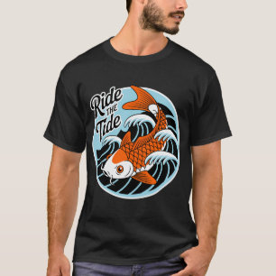 Camiseta Cavalgar a Onda da Maré e Pescar