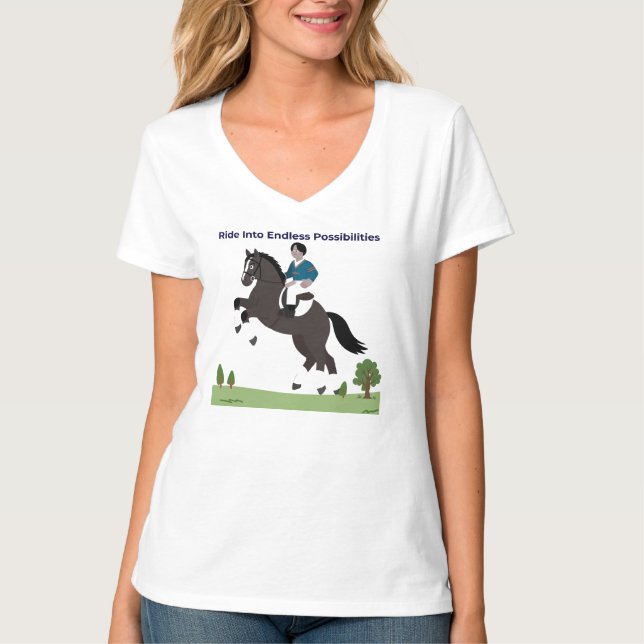 Camiseta Cavalgar em Direção a Possibilidades Infinitas | I (Frente)