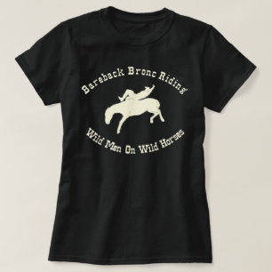 Camiseta Cavalgar sem Sela Homens Selvagens em Cavalos Selv
