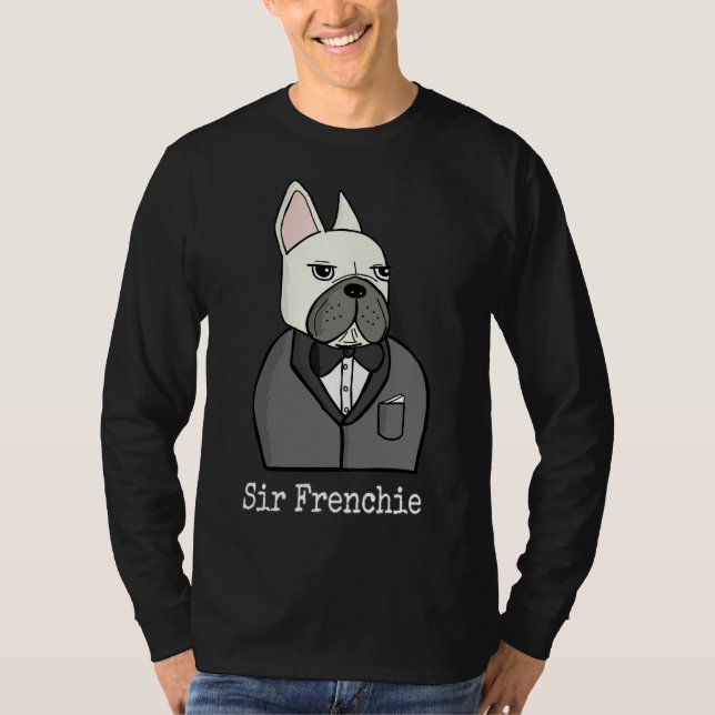 Camiseta Cavalheiro do Bulldog Francês (Frente)