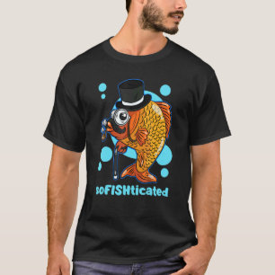 Camiseta Cavalheiro Sofisticado Pescador Carpa Koi Cartola