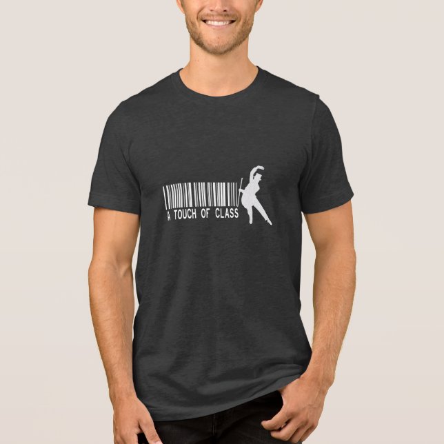 Camiseta Cavalheiro Vintage Dançarino Código de Barras masc (Frente)