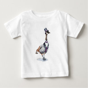 Camiseta Cavalheiro vitoriano ganso num chapéu alto