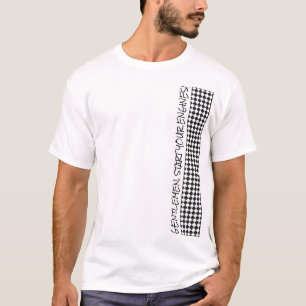 Camiseta Cavalheiros com Sinalizador Verificado de Corrida