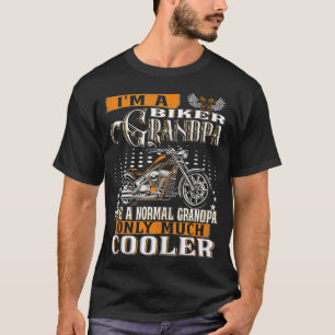 Camiseta Cavalheiros Engraçados Sou um vovô Biker dizendo m