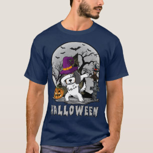 Camiseta Cavalier Dabbing Witch Pumpkin Funny Dog Halloween