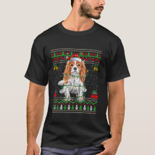 Camiseta Cavalier King Charles Spaniel às luzes de Natal