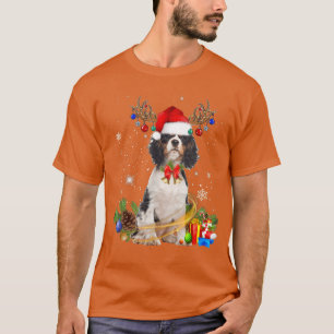 Camiseta Cavalier King Charles Spaniel Christmas Lights San
