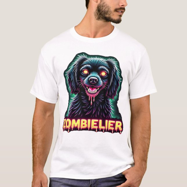 Camiseta Cavalier King Charles Spaniel CKCS Cachorro Zumbi  (Frente)
