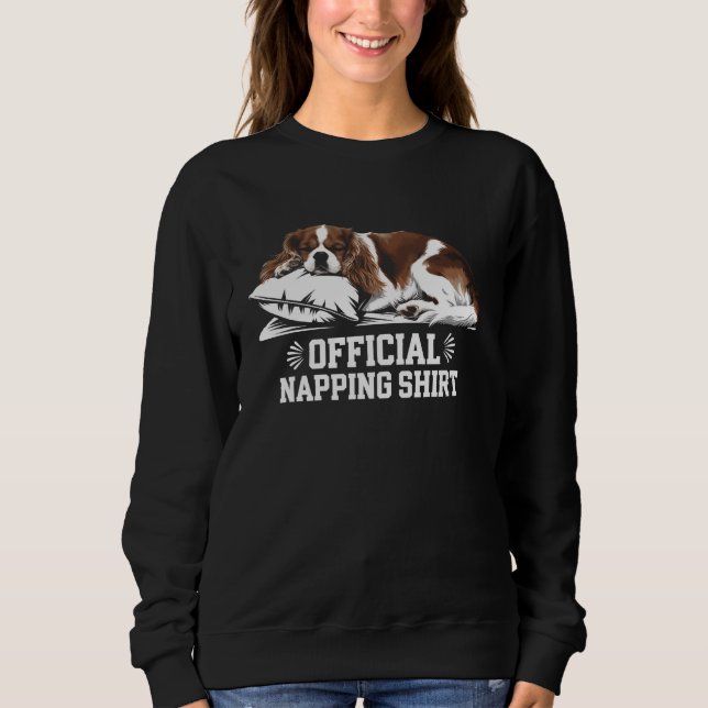 Camiseta Cavalier King Charles Spaniel Cochilando Amante de (Frente)