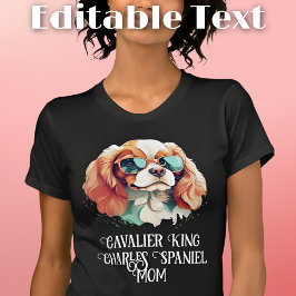 Camiseta Cavalier King Charles Spaniel Cog Mãe Óculos de so