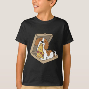 Camiseta Cavalier King Charles Spaniel Comendo Pizza Funny