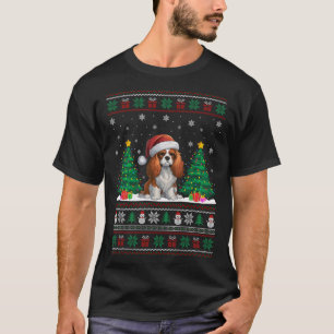 Camiseta Cavalier King Charles Spaniel Dog Xmas Tree Lights