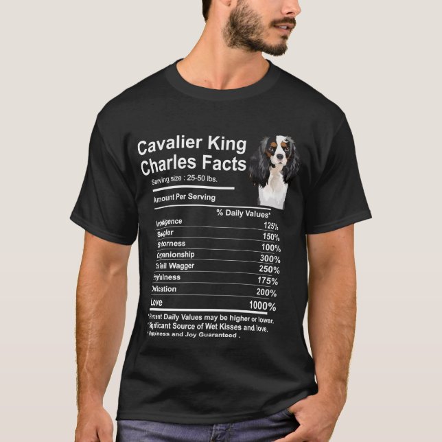 Camiseta Cavalier King Charles Spaniel Fala nutrição (Frente)