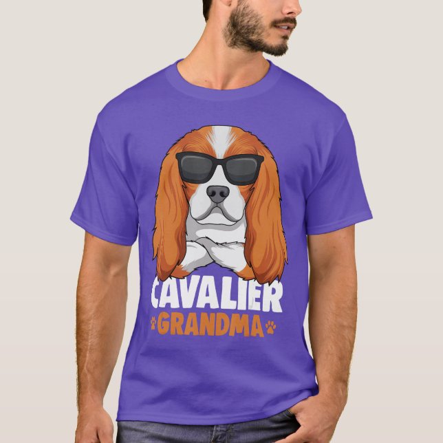 Camiseta Cavalier King Charles Spaniel Grandma Dog gift gif (Frente)